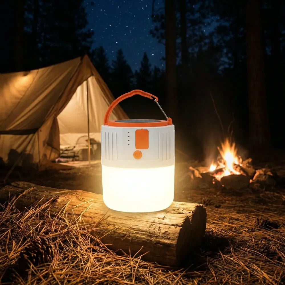 Solar-powered portable camping light - home improvement