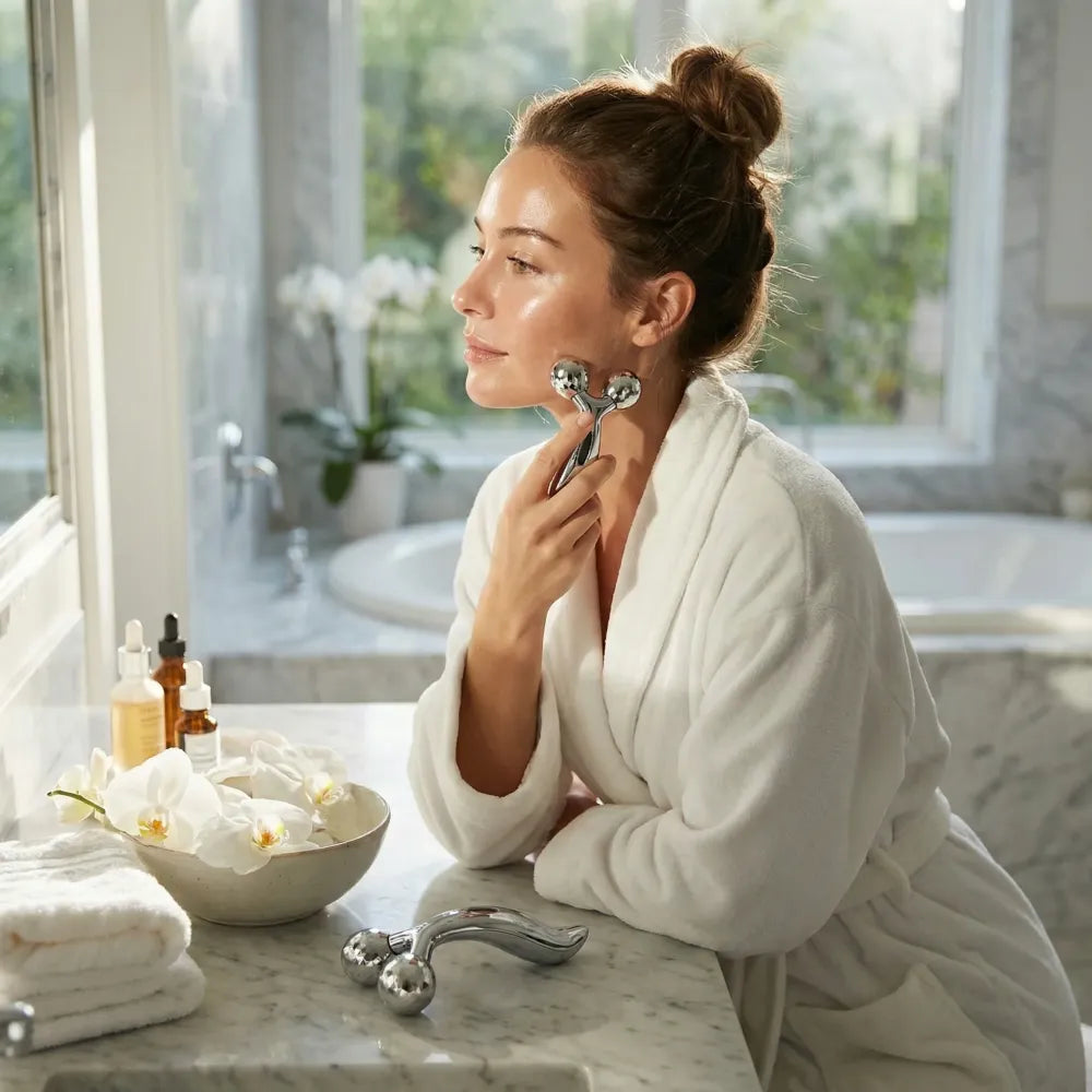 Solar-powered skin tightening massager - health & beauty
