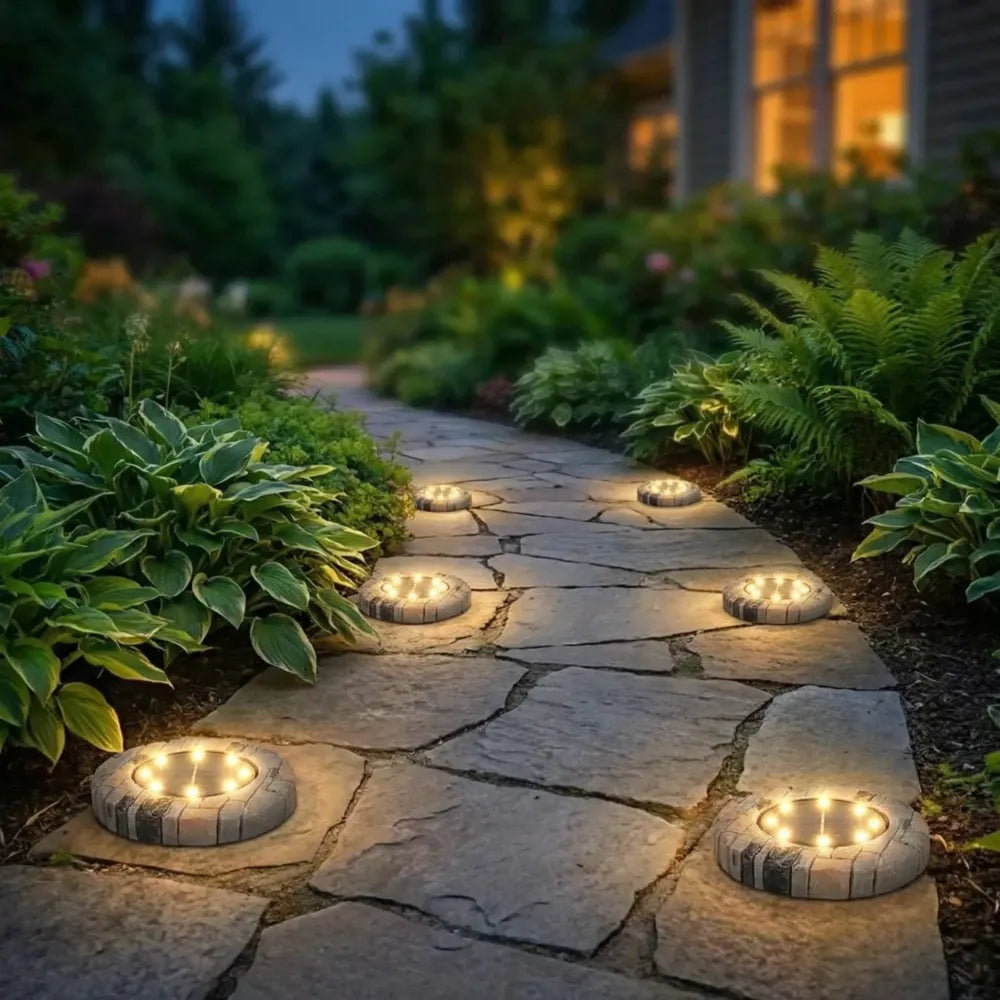 Solar stone pathway lights - home improvement