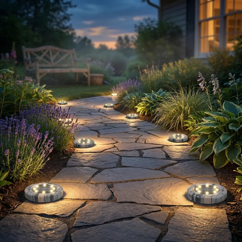 Solar stone pathway lights - home improvement
