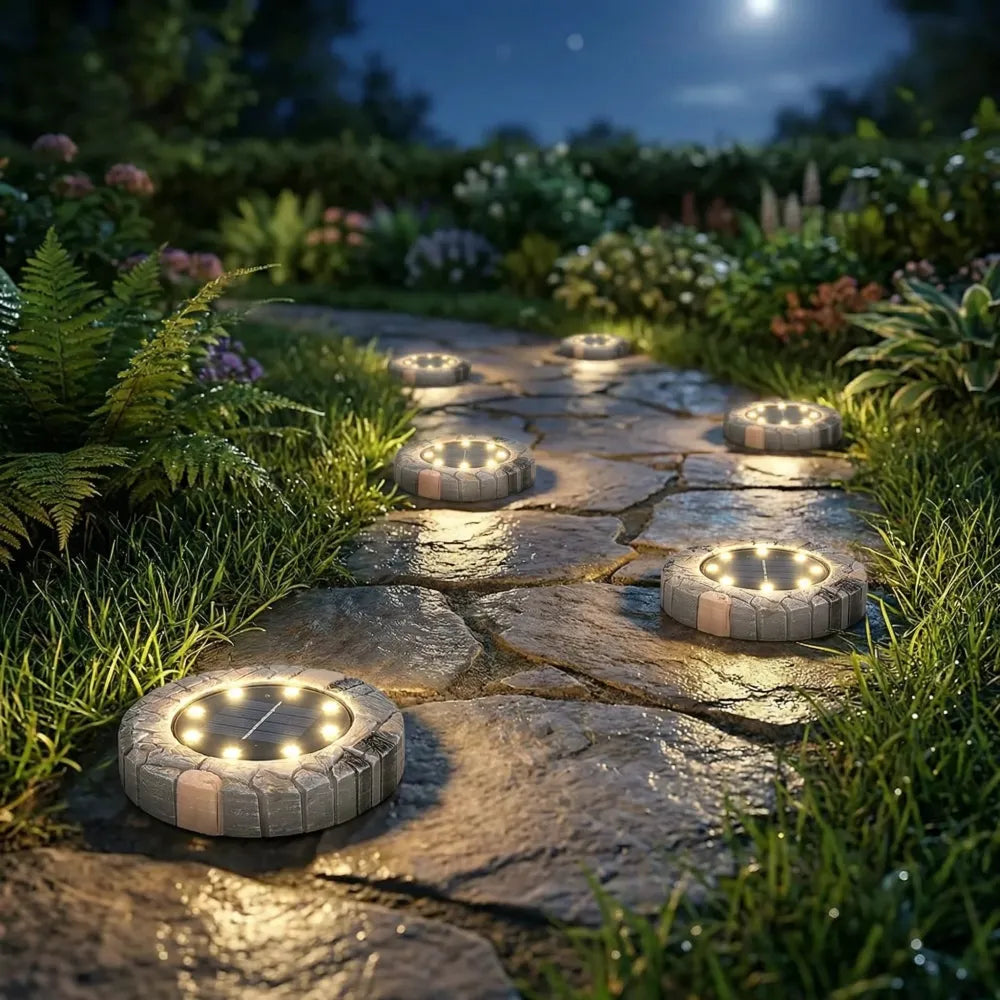 Solar stone pathway lights - home improvement