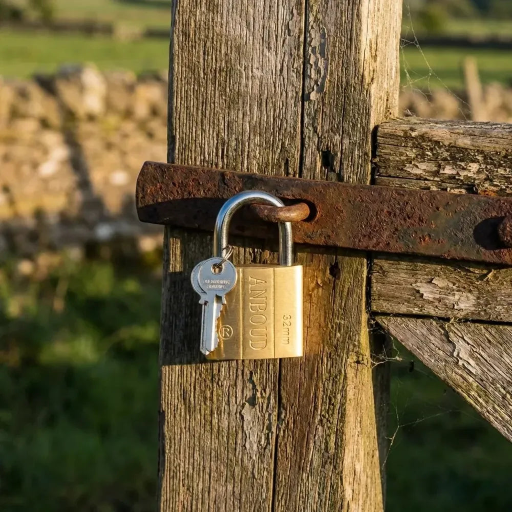 Solid brass padlock - hardware fittings