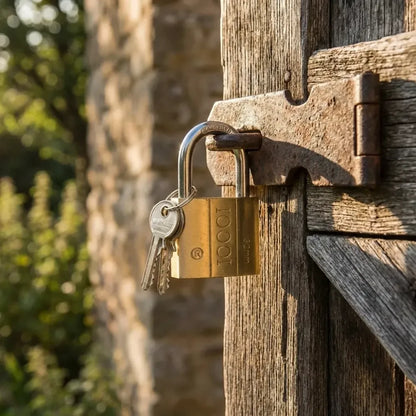 Solid brass padlock - hardware fittings