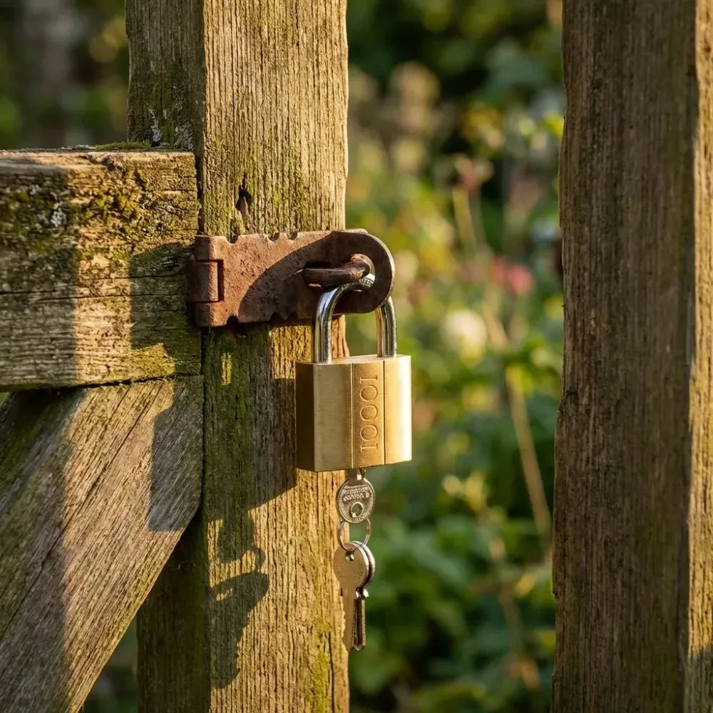 Solid brass padlock - hardware fittings