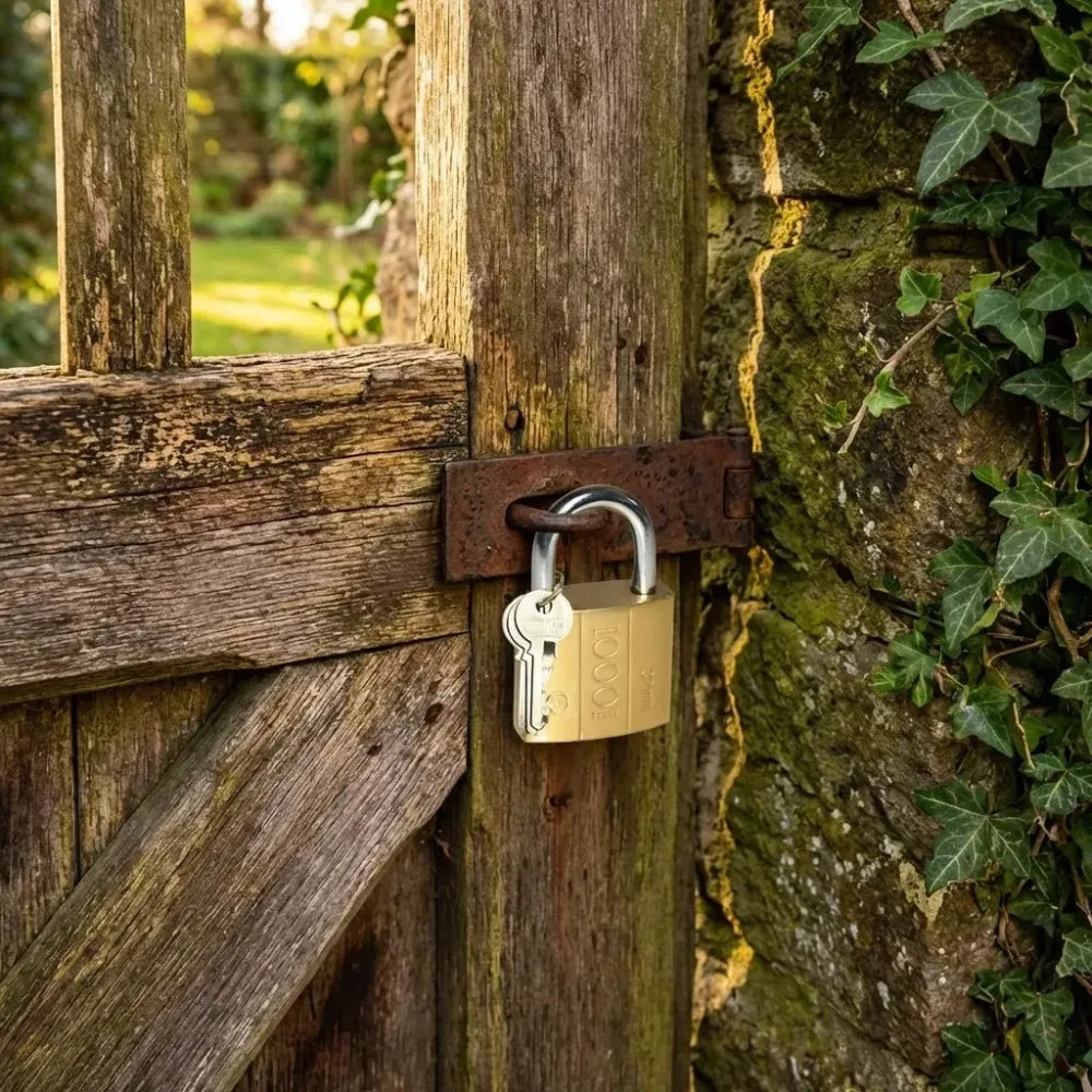 Solid brass padlock - hardware fittings