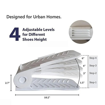 Adjustable shoe organizer.