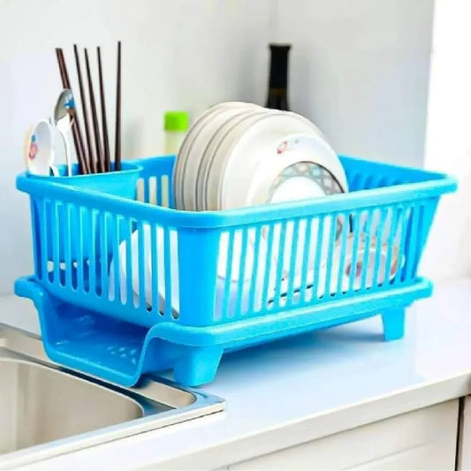 Space-saving 3-in-1 dish drainer