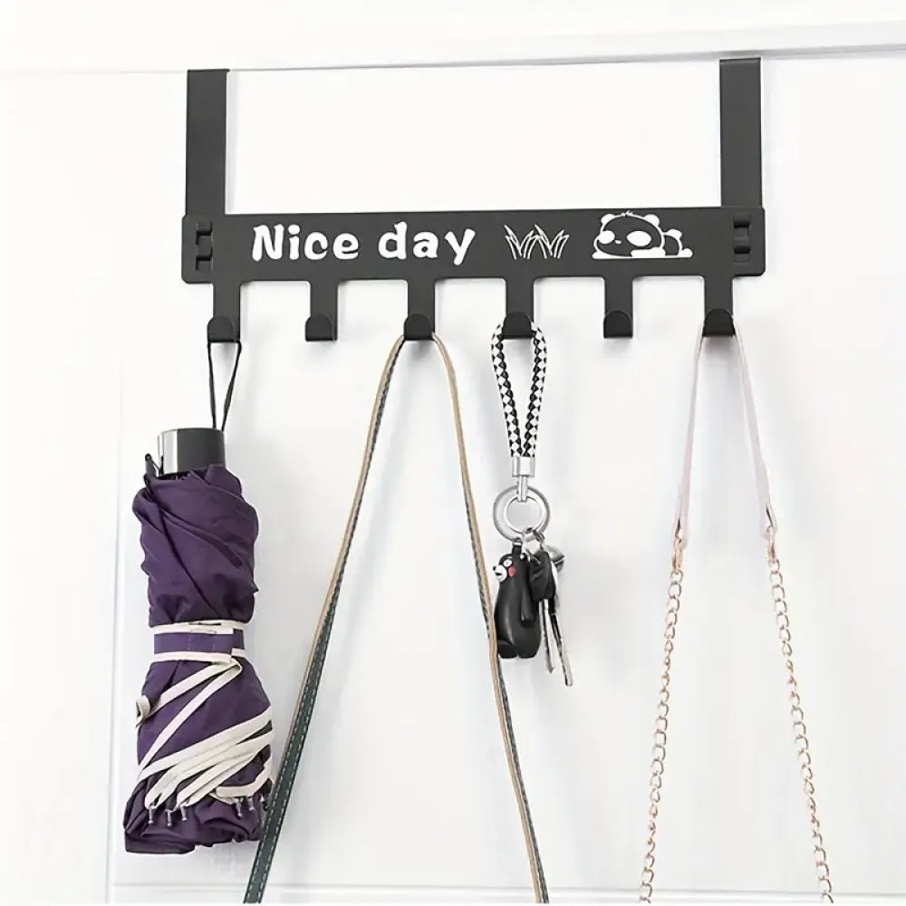 Space-saving over-door hanger - home improvement