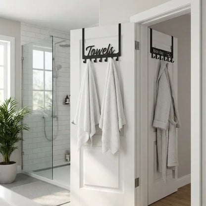 Space-saving over-door hook - home improvement