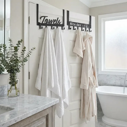 Space-saving over-door hook - home improvement