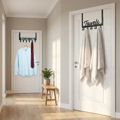 Space-saving over-door hook - home improvement