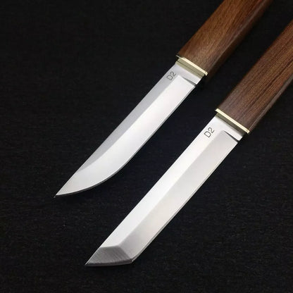 Space-saving wooden knife set - brown - home essentials