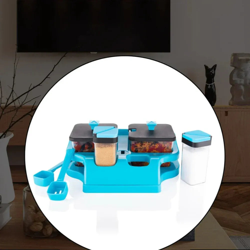 Spice jar set with tray - home & kitchen
