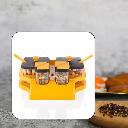 Spice jar set with tray - home & kitchen