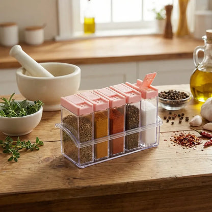Spice jars set of 6 - home & kitchen