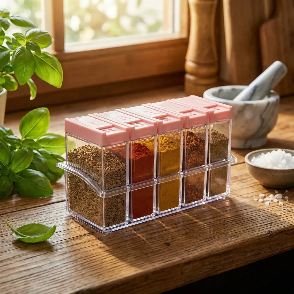 Spice jars set of 6 - home & kitchen