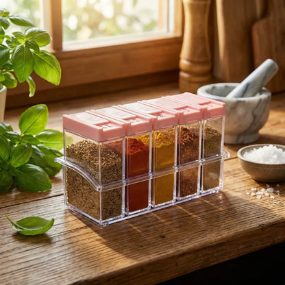 Spice jars set of 6 - home & kitchen