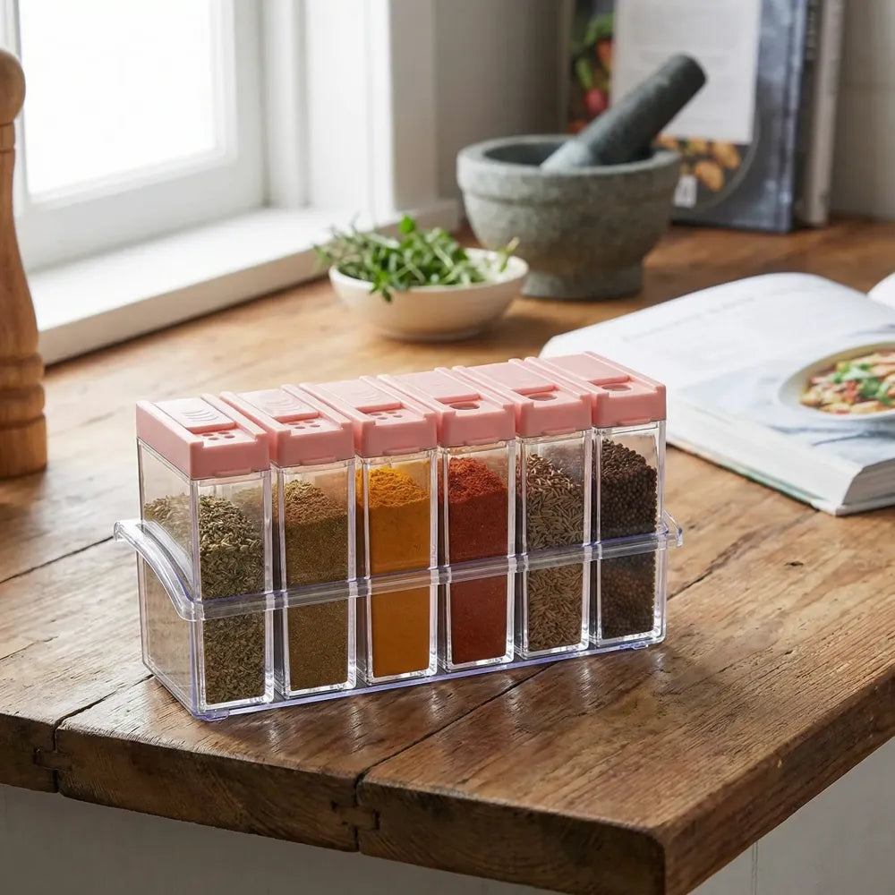 Spice jars set of 6 - home & kitchen
