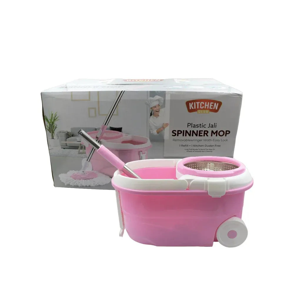 Spin mop cleaning system