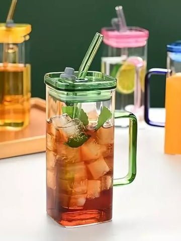 Square Glass Drink Cup