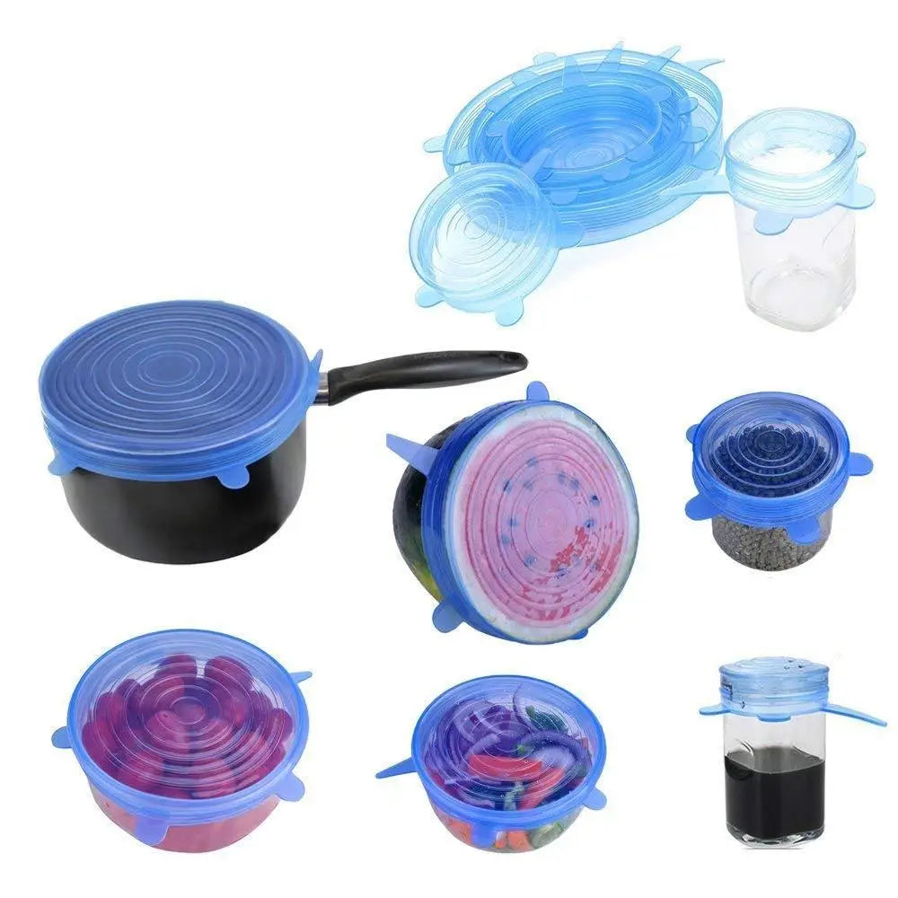 Silicone stretch lids set