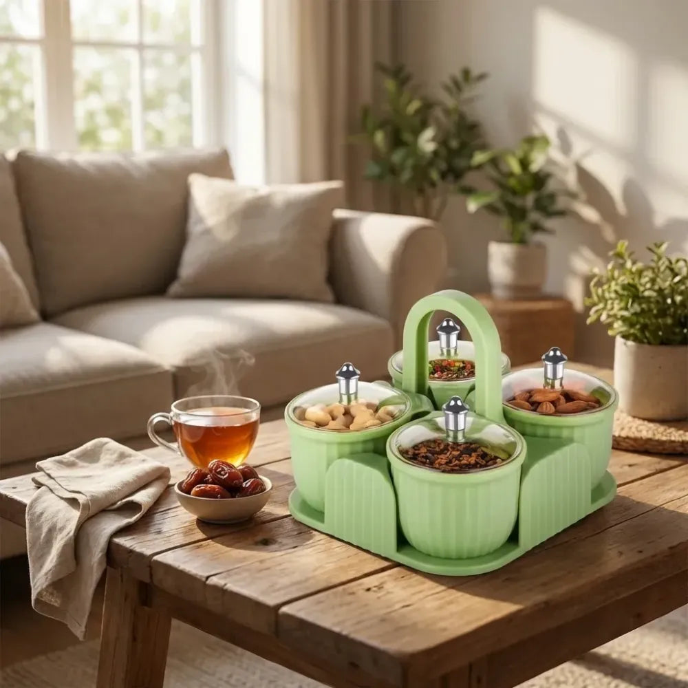 Stackable storage jar set - home essentials