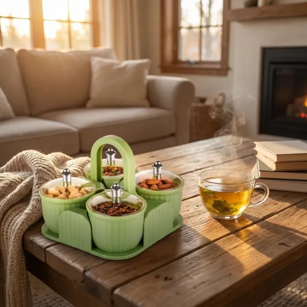 Stackable storage jar set - home essentials