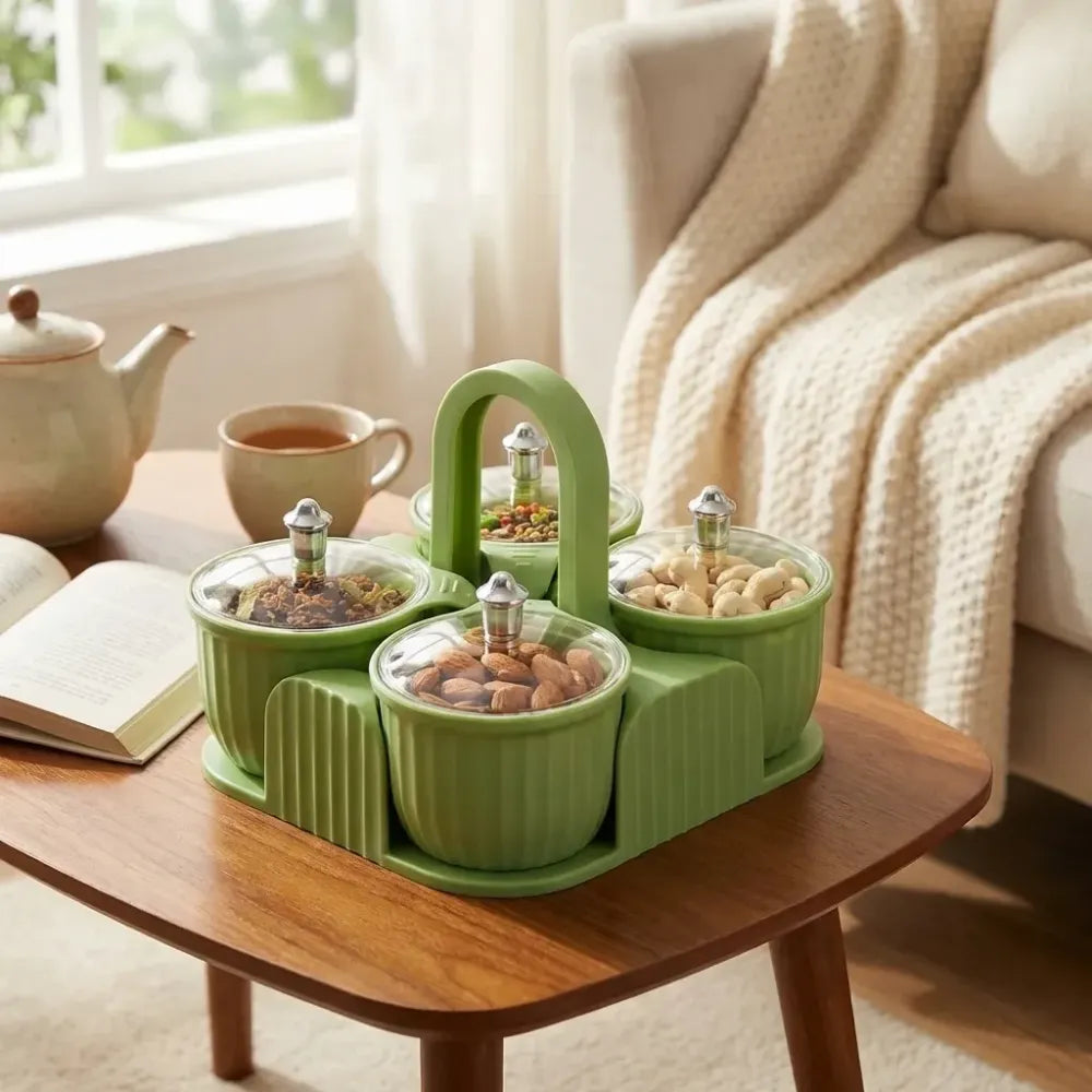 Stackable storage jar set - home essentials