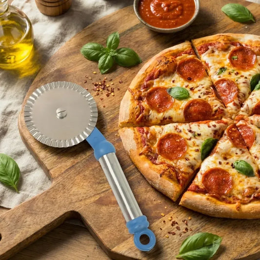 Stainless curly pizza cutter - home & kitchen