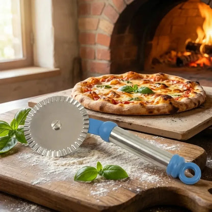 Stainless curly pizza cutter - home & kitchen