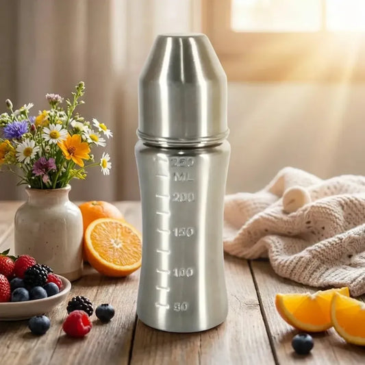 Stainless steel baby feeding bottle – 250ml - home & kitchen