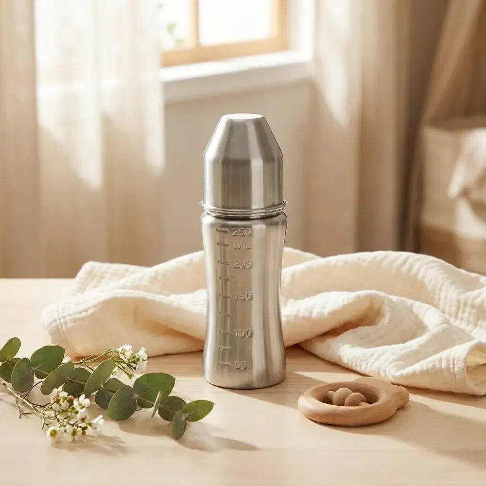 Stainless steel baby feeding bottle – 250ml - home & kitchen