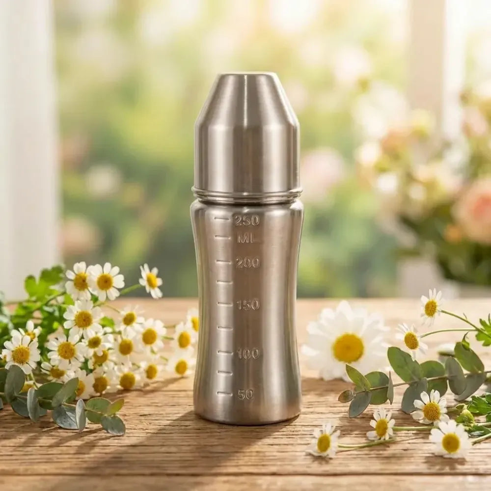 Stainless steel baby feeding bottle – 250ml - home & kitchen