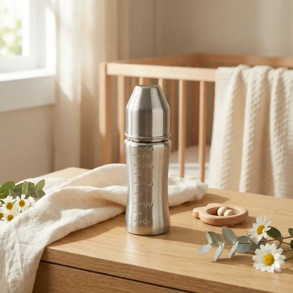 Stainless steel baby feeding bottle – 250ml - home & kitchen