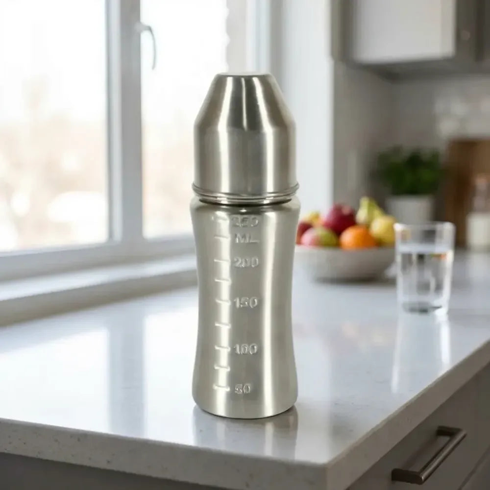 Stainless steel baby feeding bottle – 250ml - home & kitchen