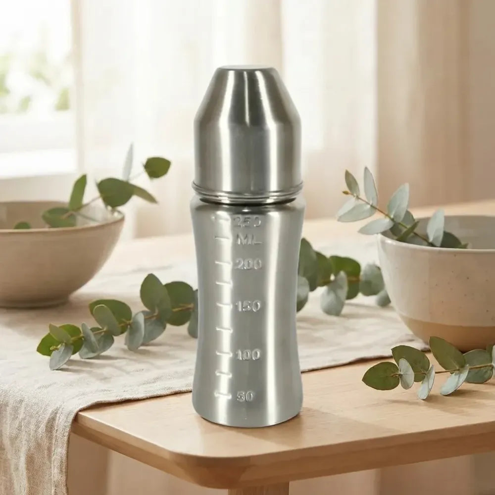 Stainless steel baby feeding bottle – 250ml - home & kitchen