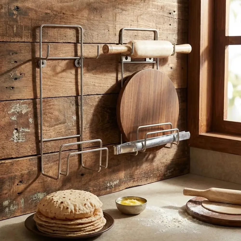 Stainless steel chakla belan stand - potential heroes