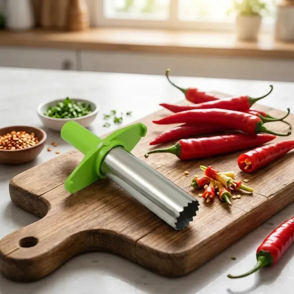 Stainless steel chili corer - home & kitchen