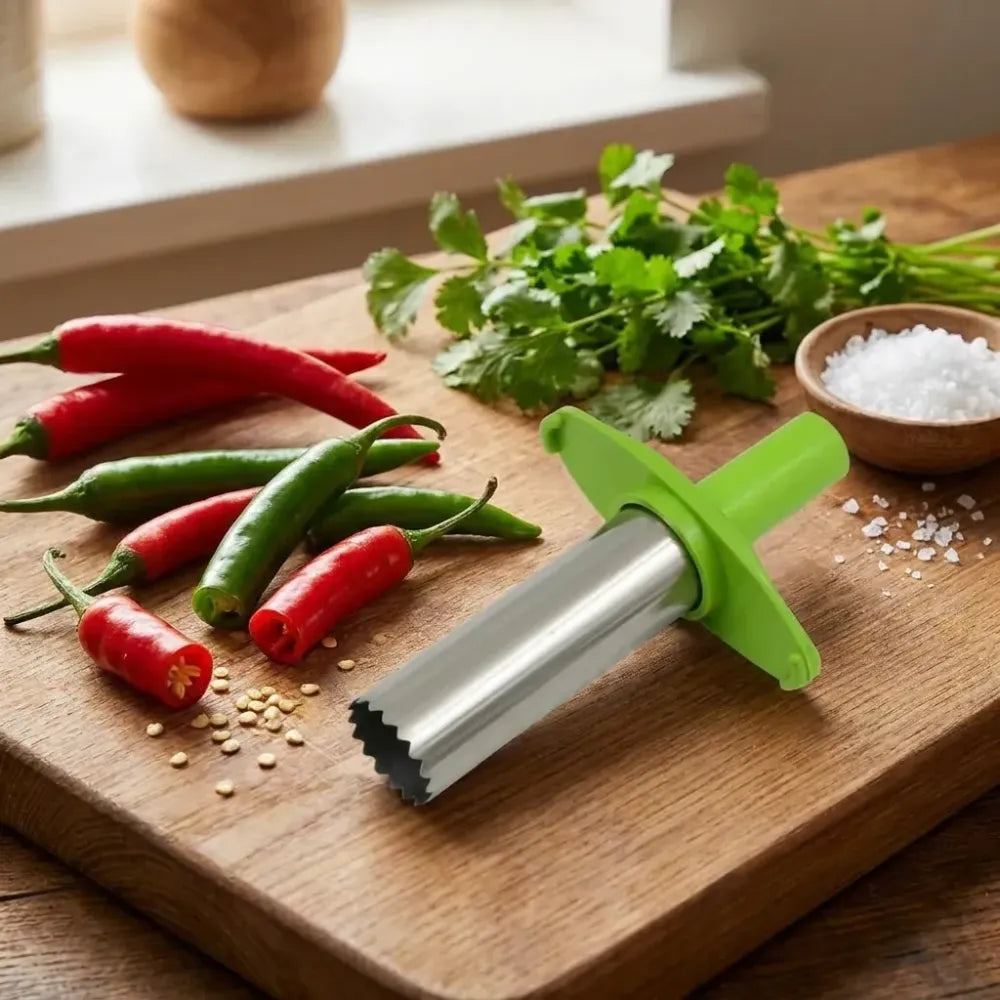 Stainless steel chili corer - home & kitchen
