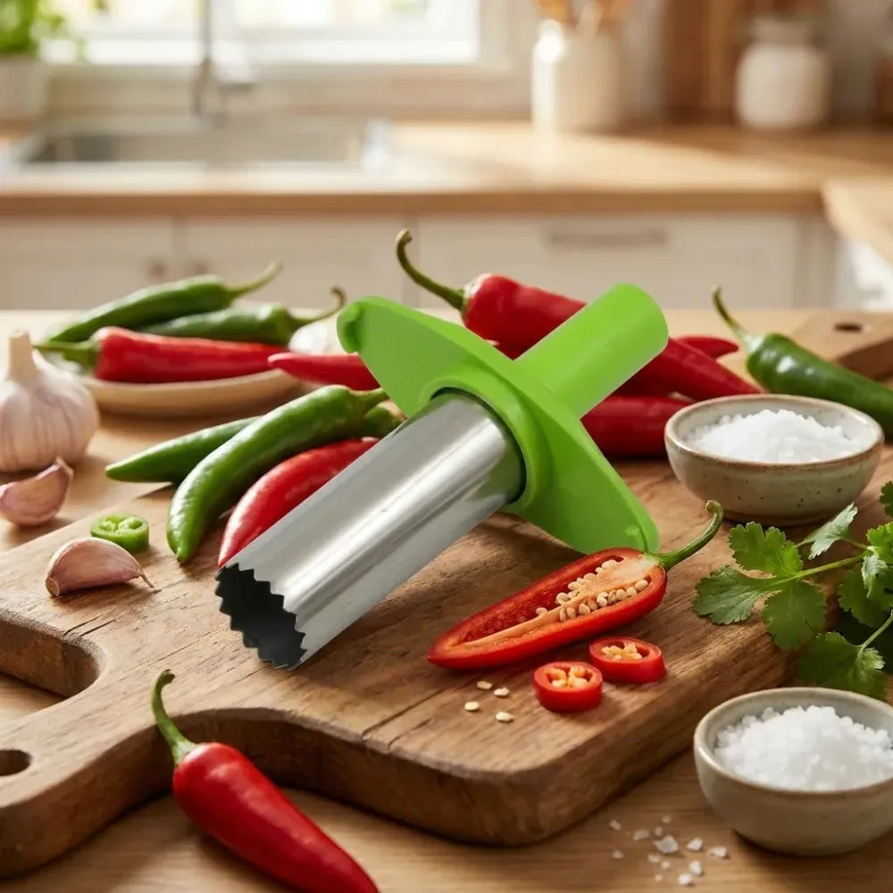 Stainless steel chili corer - home & kitchen
