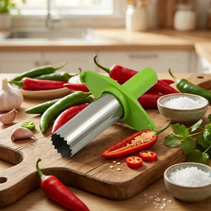 Stainless steel chili corer - home & kitchen