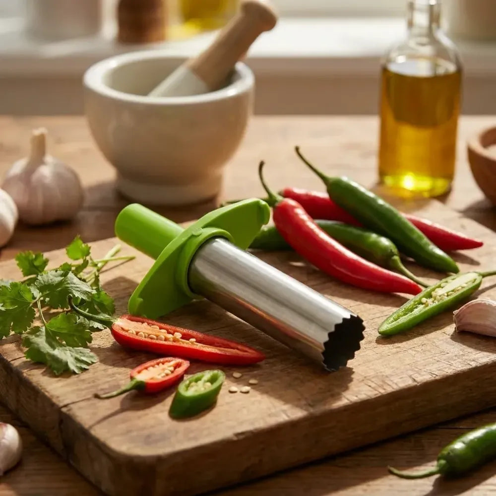 Stainless steel chili corer - home & kitchen