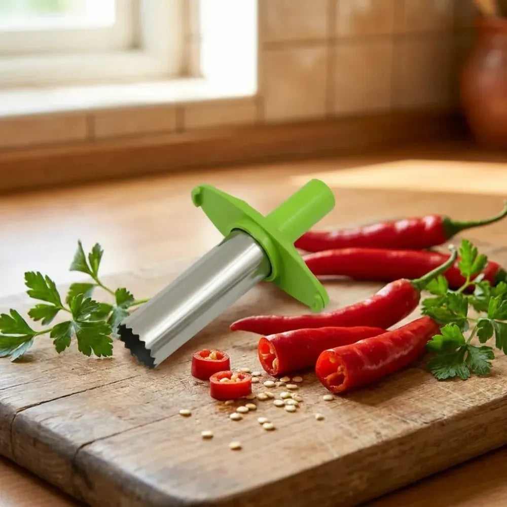 Stainless steel chili corer - home & kitchen