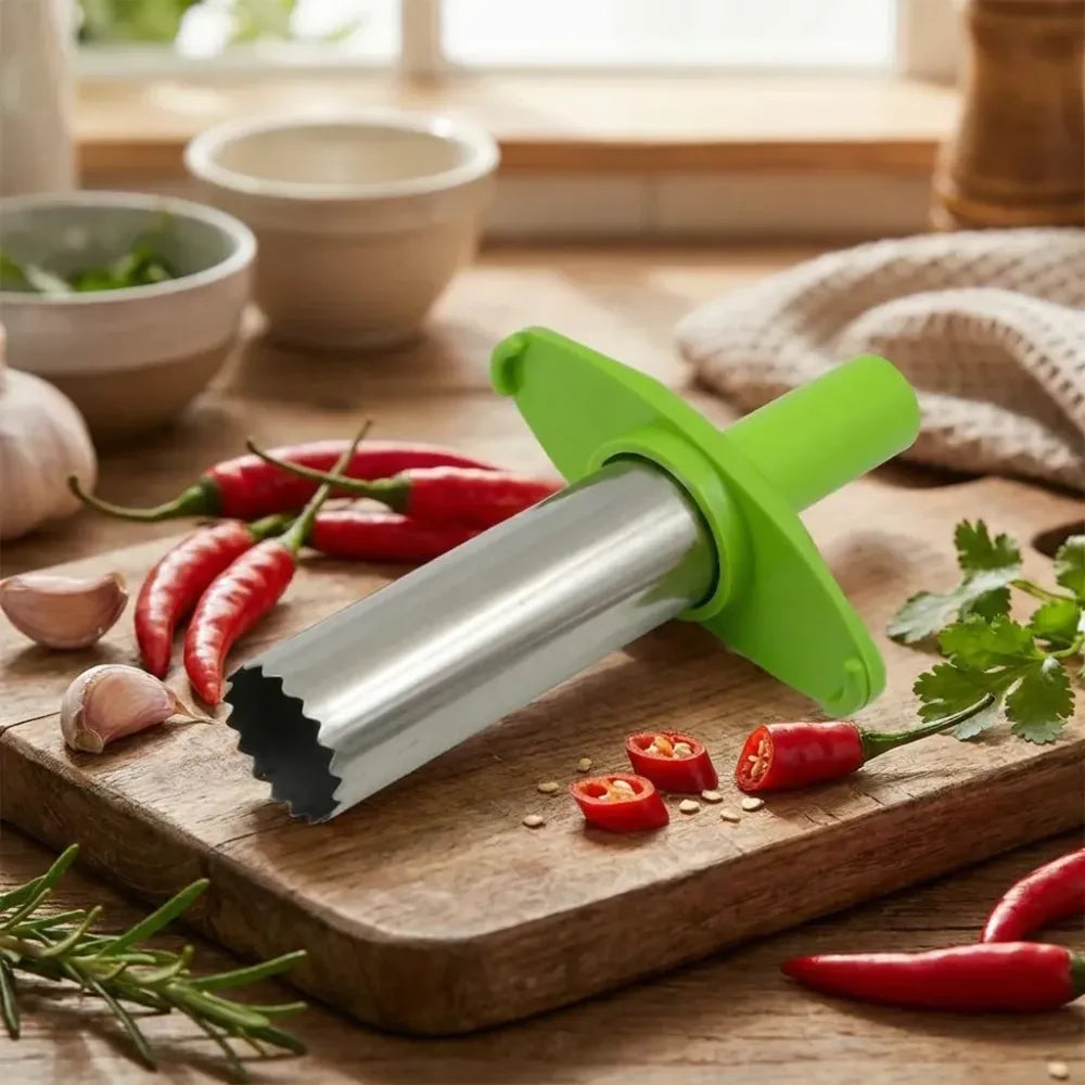 Stainless steel chili corer - home & kitchen