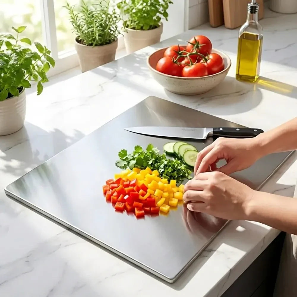 Stainless steel chopping board (35x31cm)