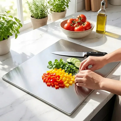 Stainless steel chopping board (35x31cm)