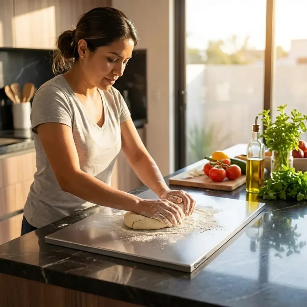 Stainless steel chopping board (35x31cm)