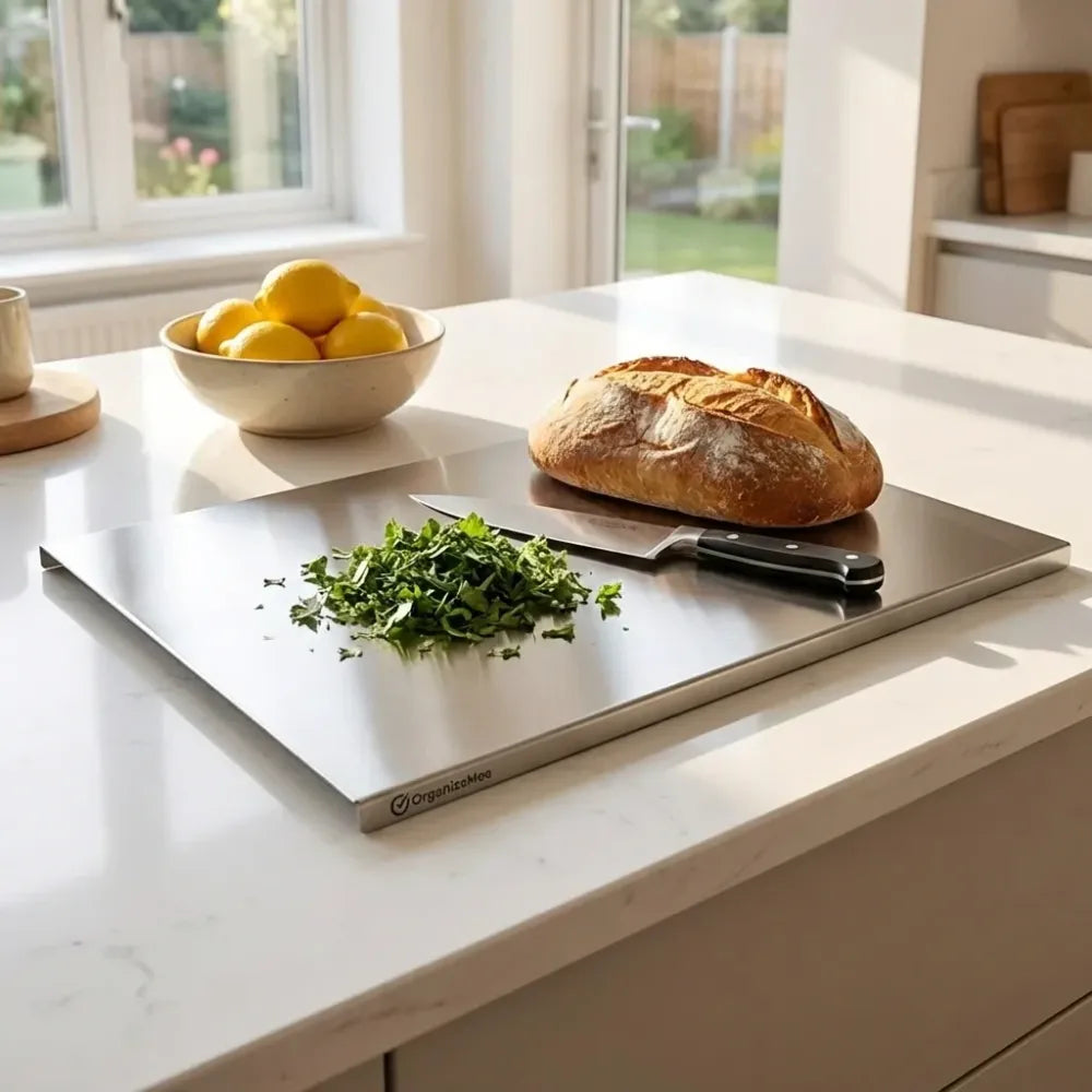 Stainless steel chopping board (35x31cm)