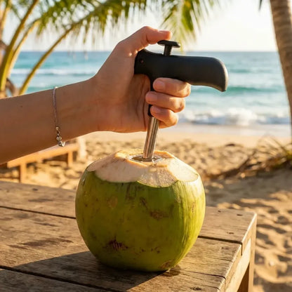 Stainless steel coconut opener tool - home & kitchen
