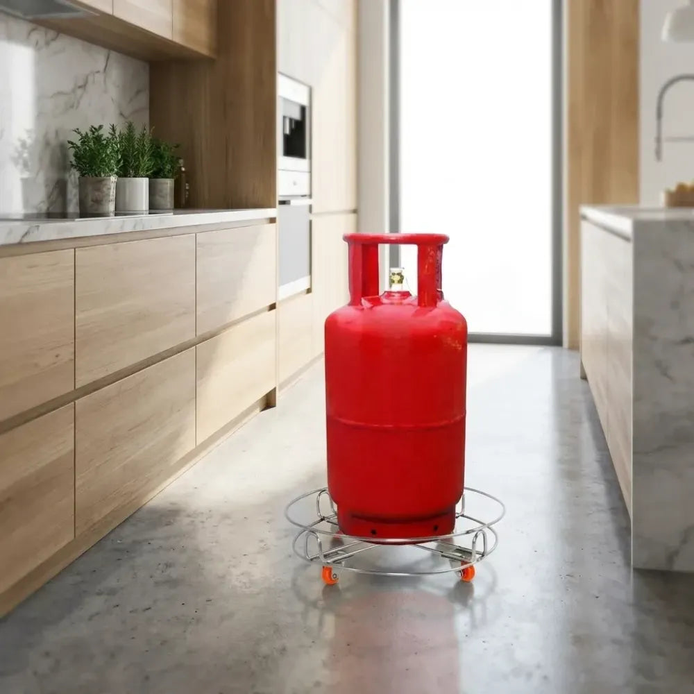 Stainless steel cylinder trolley - home & kitchen